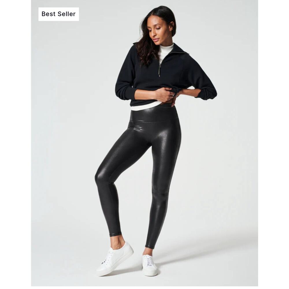 SPANXshape™ Faux Leather Leggings Size Medium EUR 38-40
